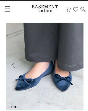 베이스먼트 온라인 벨로아 리본 펌프스