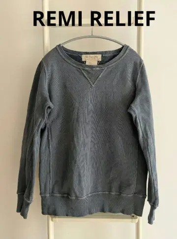REMI RELIEF 레미렐리프 데미지 가공 맨투맨 양V 빈티지