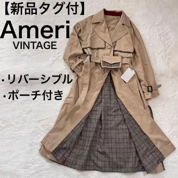 [ 택 포함 새상품 ] Ameri VINTAGE 리버서블 트렌치 롱 코트