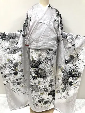 후리소데 미재단 상품 순수 실크