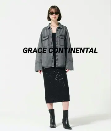 새상품 GRACE CONTINENTAL 스팽글 타이트 스커트