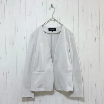 Y114 컴시즘 노카라 자켓 포멀 비즈니스 아이보리