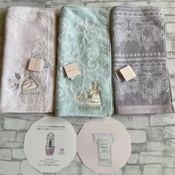 새상품 베이스 메이크업 덤 포함 질스튜어트 타월 손수건 3개 세트