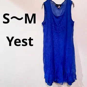 Yest (예스트) [S~M] 시스루 슬리브리스 롱 원피스 파랑