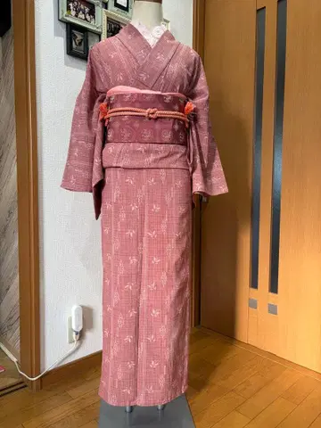 기모노 코디 핑크색 귀여운 기모노 세트