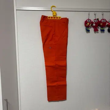 Dickies 오렌지 Loose Fit 워크 팬츠