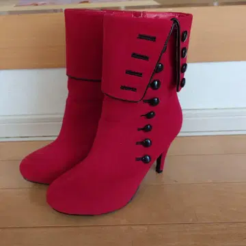 새빨간 미들 부츠 (스웨이드)