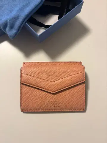 스마이슨 핑크 가죽 카드 케이스