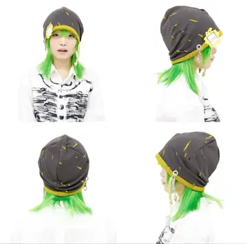 isecai Whimgy Beanie Charcoal x Yellow