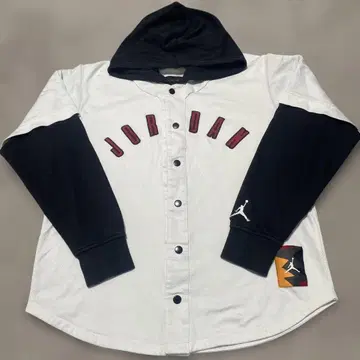 조던 화이트 블랙 후드티 M 사이즈