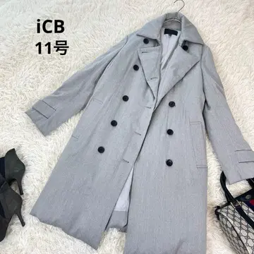 컨디션 최상 iCB 심리스 다운 트렌치코트 롱 기장 더블 11호