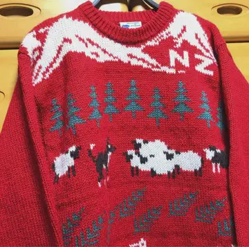 SNOWY PEAK 퓨어울 100% 니트 구제 의류 뉴질랜드