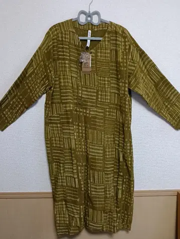 MALAIKA 체크 무늬 긴팔 원피스