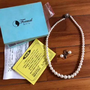 포멀 펄 일본제 목걸이 귀찌 세트
