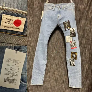 정가 35200엔 KIDILL 택 포함 데님 청바지 인디고