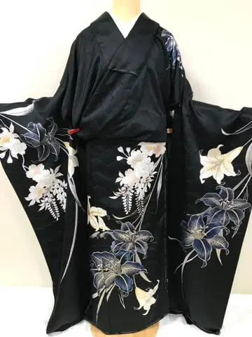 후리소데 미재단 순수 실크