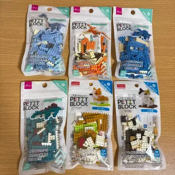 다이소 푸치 블록 6세트 (공룡 친구들, 개.고양이 친구들)