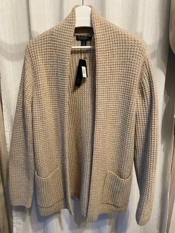 바나나리퍼블릭 베이지 와플 편직 가디건