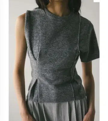 비대칭 니트 탑