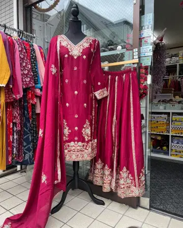 쿠르타, 팬츠, 숄 ( 3종 세트 )