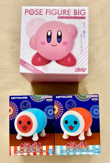 태고의 달인 SOFVIMATES 별의 커비 포즈 피규어 BIG 3개 세트