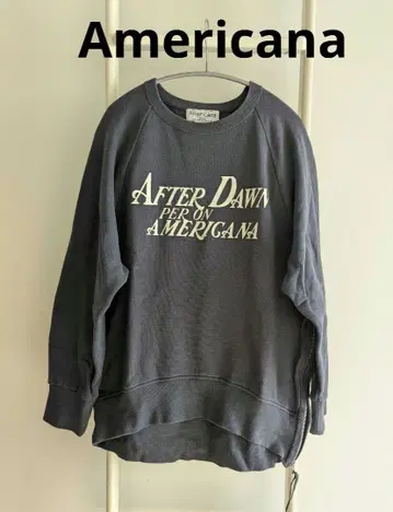 Americana for SALON 사이드 지퍼 로고 맨투맨 아메리카나