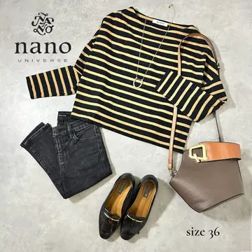 [내추럴 x 모드] 나노 유니버스 보더 티셔츠 S~M 상당