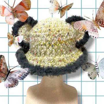 곰 귀 크로셰 모자 버킷햇