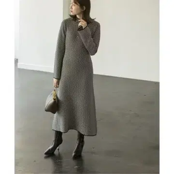 새상품급! NOBLE 노블 카르제 자카드 니트 원피스