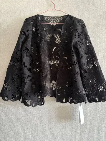 Libra Cue 블랙 레이스 가디건 FREE 블랙