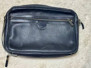 LACOSTE 블랙 가죽 클러치백