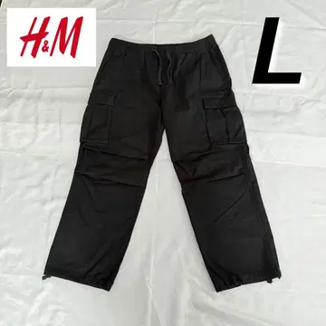 h&m 카고 팬츠 블랙 L 미사용 새상품 블랙 릴랙스핏 루즈