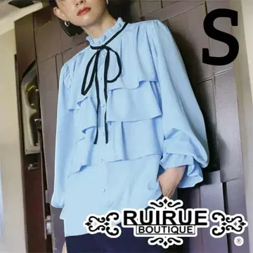 루일 에 부티크 블라우스 긴팔 상의 보타이 블라우스 비즈니스 정장