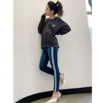 GYDA 사이드 라인 스키니 데님 팬츠