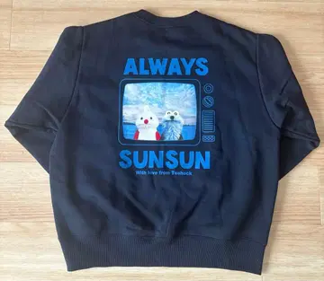 헤비 웨이트 맨투맨 풀오버 퍼펫 스 XL 사이즈 네이비