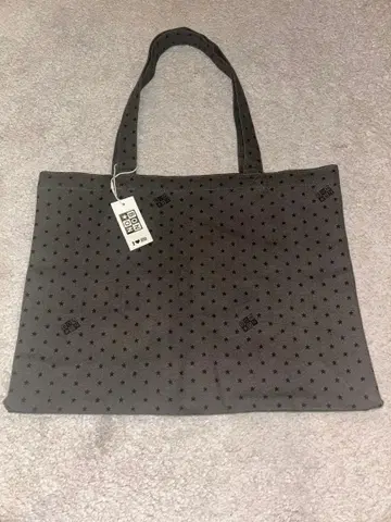 BON TON 별 패턴 에코백 그레이 새상품 택 포함