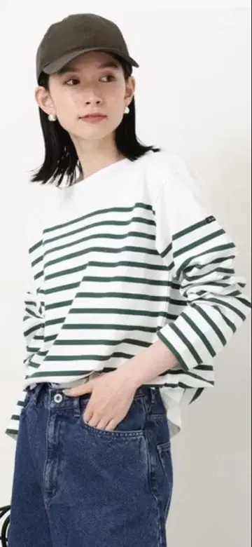 새상품급 Le Minor Le minor 패널 보더 티셔츠