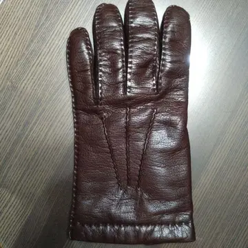 다크 브라운 가죽 장갑 안감 캐시미어