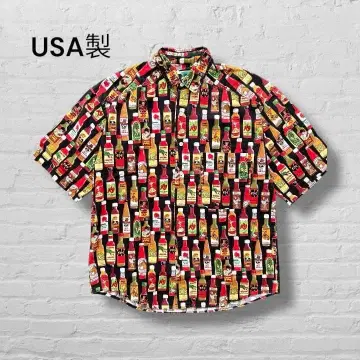 알로하 셔츠 올 패턴 USA제 패턴 셔츠 조미료 디자인