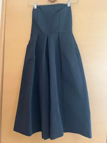 스터링 루어 튜브탑 네이비 무릎 기장 올인원 사이즈 0