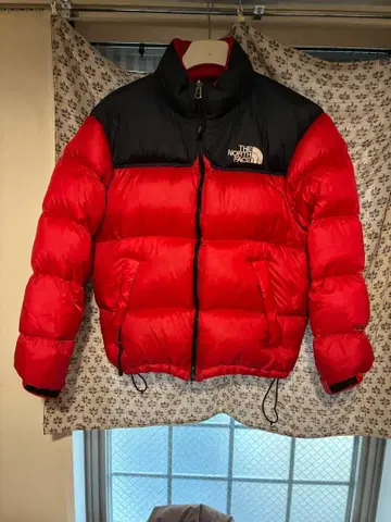 THE NORTH FACE 다운 자켓 남성용 M 레드/블랙