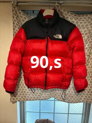 THE NORTH FACE 다운 자켓 남성용 M 레드/블랙