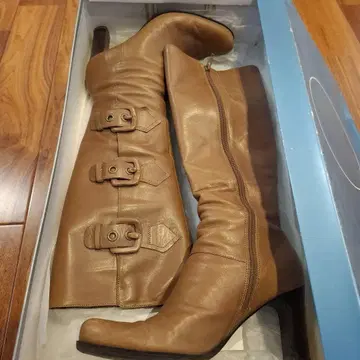 NINE WEST 베이지 롱 부츠 6 M