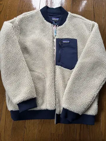 patagonia 플리스 자켓 L 아이보리 네이비