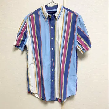 랄프 로렌 멀티 스트라이프 셔츠 반팔