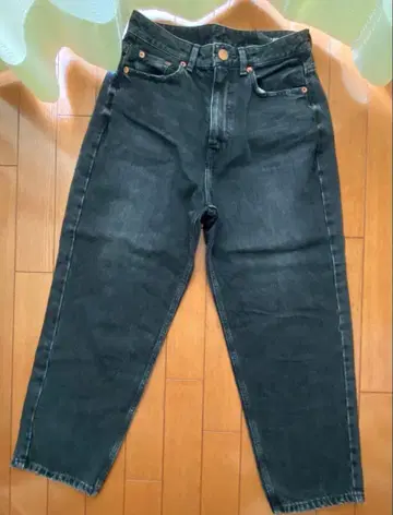 [ 새상품급 ] RED CARD 블랙 하이웨스트 데님