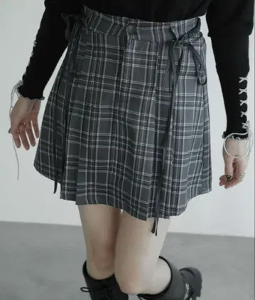 idem 2way 허리 리본 턱 미니 스커트