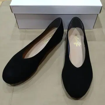 키다리 아저씨 블랙 플랫슈즈 23cm 박스 포함 미사용