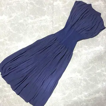 FRAY I.D 플리츠 슬리브리스 롱 원피스