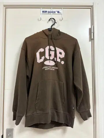 codegraphy 브라운 후드 부착 후드티 XS CGP